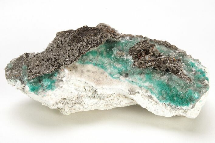 Fibrous Aurichalcite, Hemimorphite, & Calcite -Mexico #215003